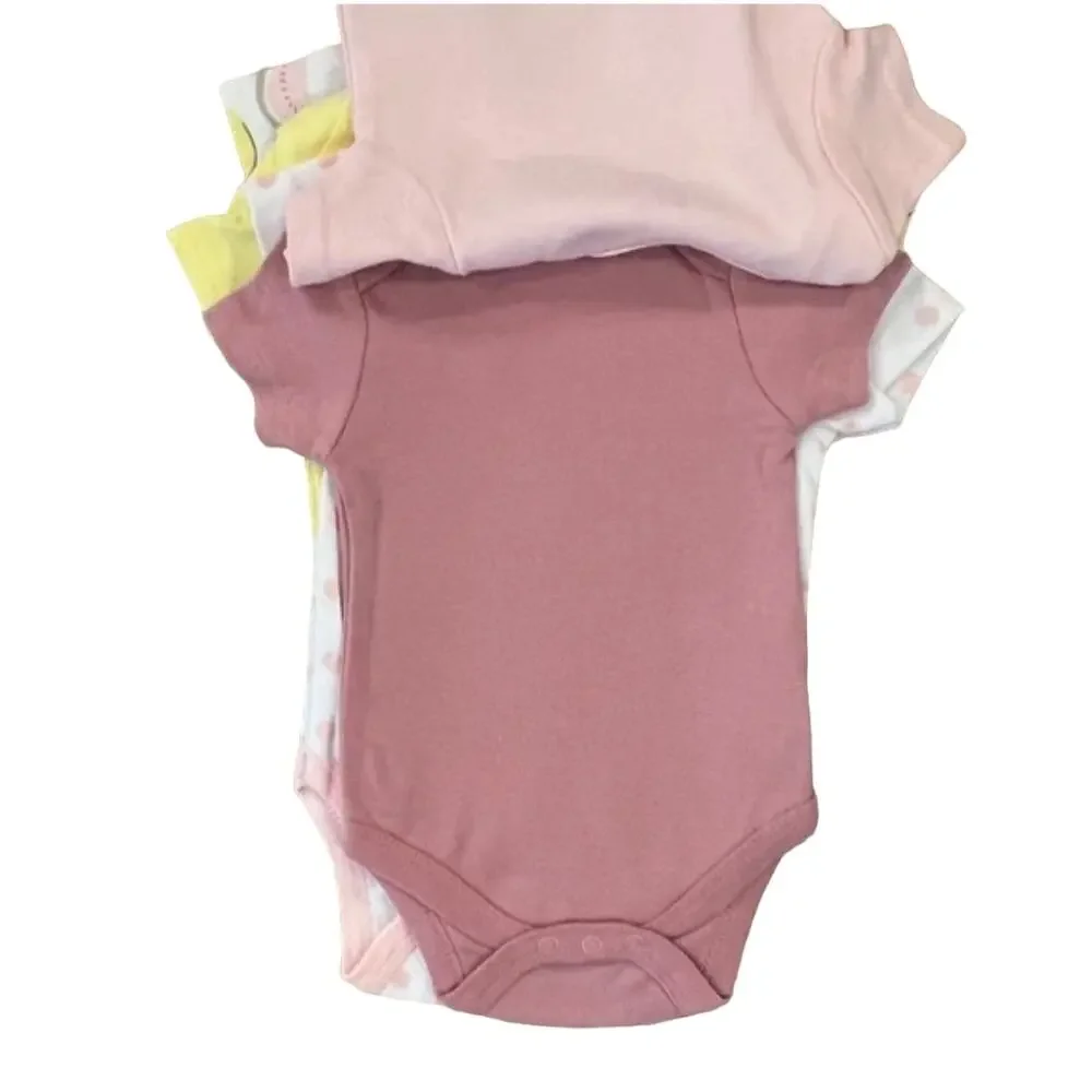 NWT Chick Pea 5 Piece Baby Grow With Me Bodysuits - Sizes 0/3-3/6 months